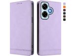 Custodia Per Xiaomi Redmi Note 13 4G, Retro Custodia In Finto Cuoio Flip Con Supporto E Slot Per Carte Purple