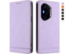 Custodia Per Honor 300 Pro, Flip Case In Finto Cuoio Retrò Con Supporto E Slot Per Carte Di Credito Viola