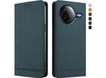 Custodia Per Xiaomi Poco F7 Pro/F7 Ultra, Retro Custodia Flip In Finto Cuoio Con Supporto E Slot Per Carte Verde