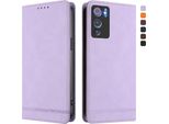 Custodia Per Doogee N60 Pro, Custodia Retro In Finto Cuoio Con Supporto E Slot Per Carte Purple