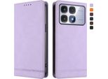Custodia Per Xiaomi Redmi K70 Ultra, Retro Custodia Flip In Finto Cuoio Con Supporto E Slot Per Carte Viola
