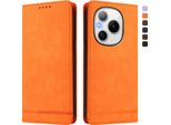 Custodia Per Honor Power, Flip Case In Finto Cuoio Retrò Con Supporto E Slot Per Carte Di Credito Arancione