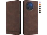 Custodia Per Doogee Note 59 / Note 59 Pro, Custodia Retro In Finto Cuoio Flip Con Supporto E Slot Per Carte Brown