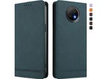 Custodia Per Xiaomi Redmi Note 9T, Custodia Retro In Finto Cuoio Con Supporto E Slot Per Schede Verde