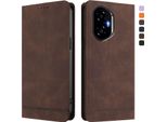 Custodia Per Honor 300, Flip Case In Finto Cuoio Retrò Con Supporto E Slot Per Carte Di Credito Marrone