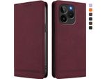 Custodia Per Blu Bold K10/Blu G54, Custodia Retro In Finto Cuoio Con Supporto E Slot Per Carte Rosso