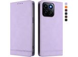 Custodia Per Honor X7C 5G, Custodia Retro In Finto Cuoio Flip Con Supporto E Slot Per Carte Purple