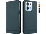 Custodia Per Oppo Reno8 5G, Custodia Retro In Finto Cuoio Con Supporto E Slot Per Carte Verde