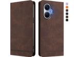 Custodia Per Xiaomi Poco F7/Redmi Turbo 4 Pro, Retro Custodia In Finto Cuoio Flip Con Supporto E Slot Per Schede Brown