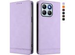 Custodia Per Honor X8B, Custodia Retro In Finto Cuoio Con Supporto E Slot Per Carte Di Credito Viola