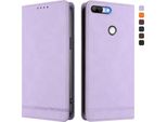 Custodia Per Honor 9 Lite, Custodia Retro In Finto Cuoio Con Supporto E Slot Per Carte Di Credito Viola