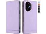 Custodia Per Honor 300, Flip Case In Finto Cuoio Retrò Con Supporto E Slot Per Carte Di Credito Viola