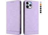 Custodia Per Iphone 11 Pro, Custodia Retro In Finto Cuoio Con Supporto E Slot Per Carte Purple