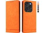 Custodia Per Coolpad X100, Custodia Retro In Finto Cuoio Flip Con Supporto E Slot Per Carte Di Credito Arancione