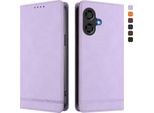 Custodia Per Coolpad 40I, Custodia Retro In Finto Cuoio Con Supporto E Slot Per Carte Di Credito Viola