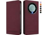 Custodia Per Honor X9A/Magic5 Lite, Custodia Retro In Finto Cuoio Con Supporto E Slot Per Carte Rosso