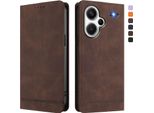 Custodia Per Xiaomi Redmi Note 13 Pro+, Retro Custodia In Finto Cuoio Flip Con Supporto E Slot Per Schede Marrone