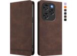 Custodia Per Coolpad X100, Custodia Retro In Finto Cuoio Flip Con Supporto E Slot Per Carte Di Credito Marrone