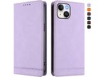 Custodia Per Iphone 13 Mini, Custodia Retro In Finto Cuoio Con Supporto E Slot Per Carte Di Credito Viola