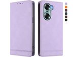 Custodia Per Honor 60, Flip Case In Finto Cuoio Retrò Con Supporto E Slot Per Carte Di Credito Viola