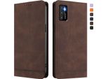 Custodia Per Cubot P50, Flip Case In Finto Cuoio Retrò Con Supporto E Slot Per Carte Di Credito Marrone