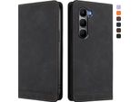 Custodia Per Infinix Hot 60 5G/Hot 60I 4G, Custodia Retro In Finto Cuoio Con Supporto E Slot Per Schede Nero