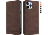 Custodia Per Iphone 12 Pro Max, Custodia Retro In Finto Cuoio Con Supporto E Slot Per Carte Di Credito Marrone