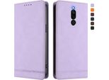 Custodia Per Xiaomi Redmi 8/Redmi 8A, Retro Custodia In Finto Cuoio Flip Con Supporto E Slot Per Carte Purple