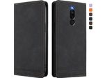 Custodia Per Xiaomi Redmi 8/Redmi 8A, Retro Custodia In Finto Cuoio Flip Con Supporto E Slot Per Schede Nero