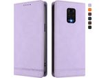 Custodia Per Xiaomi Redmi Note 9S/ 9 Pro/ 9 Pro Max, Retro Custodia Flip In Finto Cuoio Con Supporto E Slot Per Carte Viola