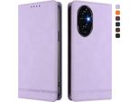 Custodia Per Honor 200, Flip Case In Finto Cuoio Retrò Con Supporto E Slot Per Carte Di Credito Viola