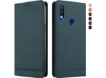 Custodia Per Honor 9X, Flip Case In Finto Cuoio Retrò Con Supporto E Slot Per Carte Verde