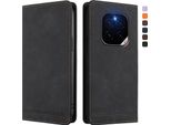 Custodia Per Honor Gt Pro, Flip Case In Finto Cuoio Retrò Con Supporto E Slot Per Carte Di Credito Nero
