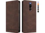 Custodia Per Xiaomi Redmi 8/Redmi 8A, Retro Custodia In Finto Cuoio Flip Con Supporto E Slot Per Schede Brown