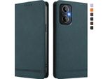 Custodia Per Oppo Reno7 Z 5G/Reno7 Lite/Reno7 4G/Reno8 4G/Reno8 Z/Reno8 Lite, Custodia Retro In Finto Cuoio Con Supporto E Slot Per Carte Verde