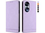 Custodia Per Honor 70 Pro, Custodia Retro In Finto Cuoio Con Supporto E Slot Per Carte Di Credito Viola