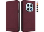 Custodia Per Xiaomi Redmi Note 15, Retro Custodia In Finto Cuoio Flip Con Supporto E Slot Per Carte Rosso