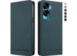 Custodia Per Honor 90 Lite, Flip Case In Finto Cuoio Retrò Con Supporto E Slot Per Carte Di Credito Verde