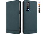 Custodia Per Huawei Y7A, Custodia Retro In Finto Cuoio Con Supporto E Slot Per Schede Verde