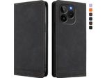 Custodia Per Blu Bold K10/Blu G54, Custodia Retro In Finto Cuoio Flip Con Supporto E Slot Per Schede Nero