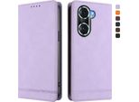 Custodia Per Honor 60 Pro, Custodia Retro In Finto Cuoio Con Supporto E Slot Per Carte Di Credito Viola