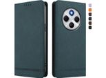 Custodia Per Xiaomi Poco M7 5G/C75 4G/Redmi 14C/14R/A4/A3 Pro, Custodia Retro In Finto Cuoio Con Supporto E Slot Per Schede Verde