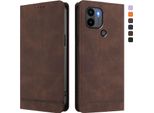 Custodia Per Xiaomi Redmi A1+/A2+, Retro Custodia In Finto Cuoio Flip Con Supporto E Slot Per Schede Marrone