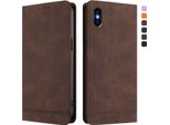 Custodia Per Iphone Xs Max, Custodia Retro In Finto Cuoio Con Supporto E Slot Per Carte Di Credito Marrone