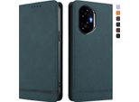 Custodia Per Honor 300, Flip Case In Finto Cuoio Retrò Con Supporto E Slot Per Carte Di Credito Verde