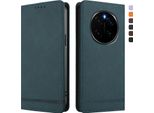 Custodia Per Honor Magic7, Flip Case In Finto Cuoio Retro Con Supporto E Slot Per Carte Verde