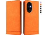 Custodia Per Honor 200 Pro, Flip Case In Finto Cuoio Retrò Con Supporto E Slot Per Carte Di Credito Arancione