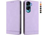 Custodia Per Honor 90 Lite, Flip Case In Finto Cuoio Retrò Con Supporto E Slot Per Carte Di Credito Viola