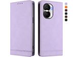 Custodia Per Honor X40I, Custodia Retro In Finto Cuoio Flip Con Supporto E Slot Per Carte Purple