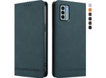 Custodia Per Nokia G22, Flip Case In Finto Cuoio Retrò Con Supporto E Slot Per Carte Di Credito Verde